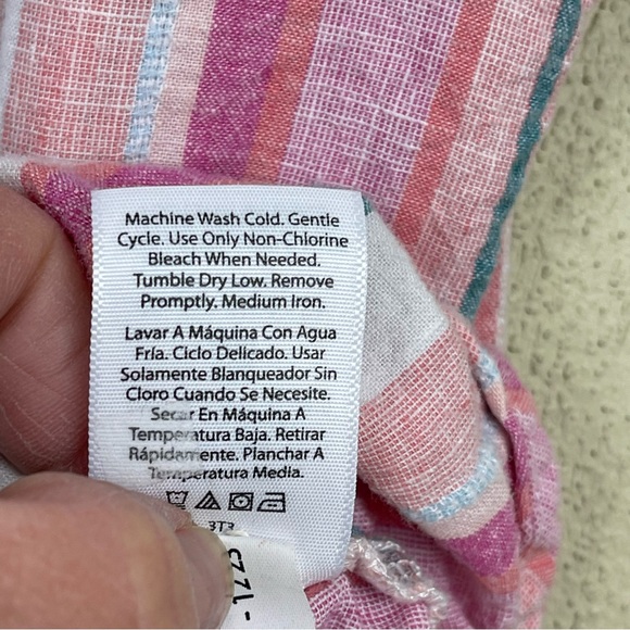 Time and Tru Short Sleeve Blouse Linen Blend Size XXL - Picture 5 of 7